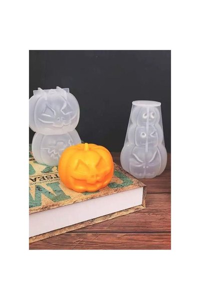 andela Halloween Kabak Silikon Mum Kalıbı