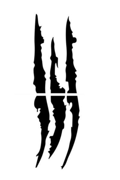 MegaSticker Monster Claw Auto Sticker 30 Cm Black