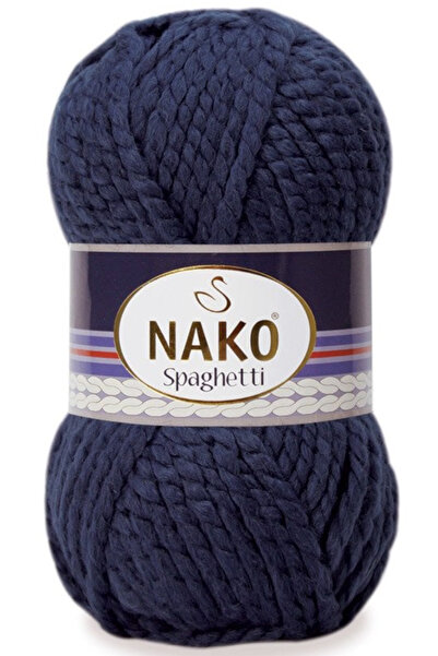 NAKO Spaghetti %25 Yünlü El Örgü İpi Lacivert 3088