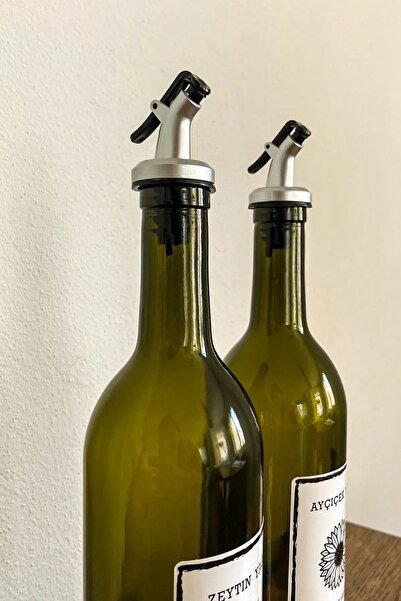 safestore 2 Pieces Amber 750ml Oil Pot Drip-proof Leak-proof Sauce Bowl Vinegar Bowl