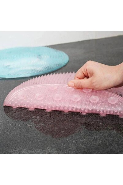 safestore Practical Silicone Suction Cup Bath Brush Massage Pad Back Foot Scrub Washing Tool Back Washcloth Foot Mat