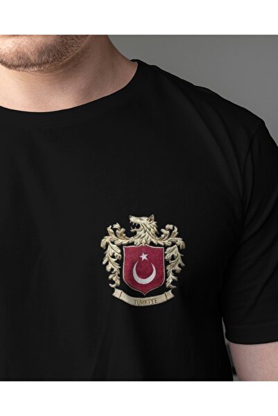 AEMİ Echipa națională Bozkurt - Imprimare pe piept cu stea semilună, tricou s...