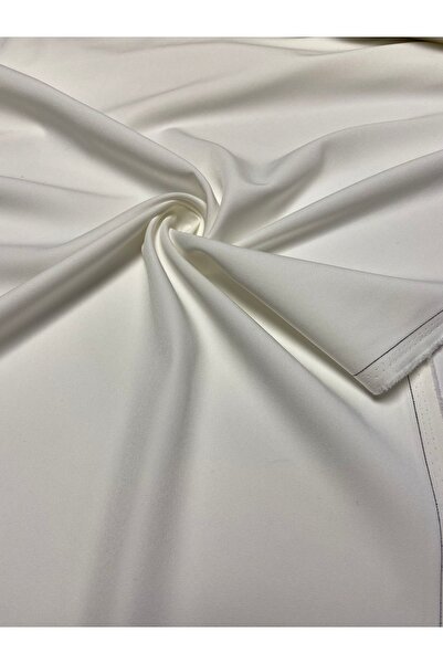 Kumaş sever White Double Crepe Fabric Double Most Flexible Lycra Skirt Ferace...