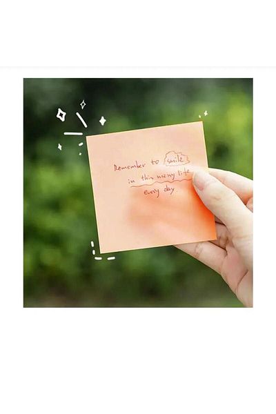 ileri grup Transparent Orange Post-it Size 75x75 Mm 50 Sheets