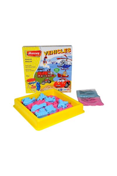 ileritoys 500 Gr Kinetic Sand Set with Tray and Vehicle Mold