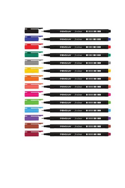 Pensan 14-Piece Fineliner 0.4 mm Felt Tip Pen