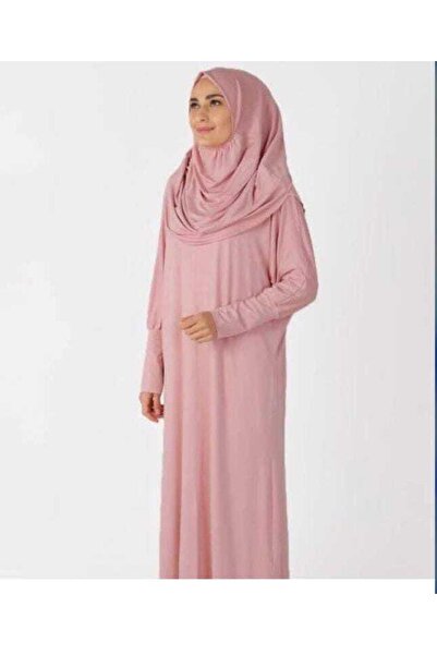 BAV Butik Ayvitrin Tek Parça Namaz Elbisesi Gül Kurusu