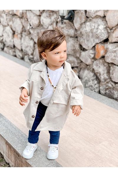 bohemiankids baby wear Κρεμ καμπαρντίνα