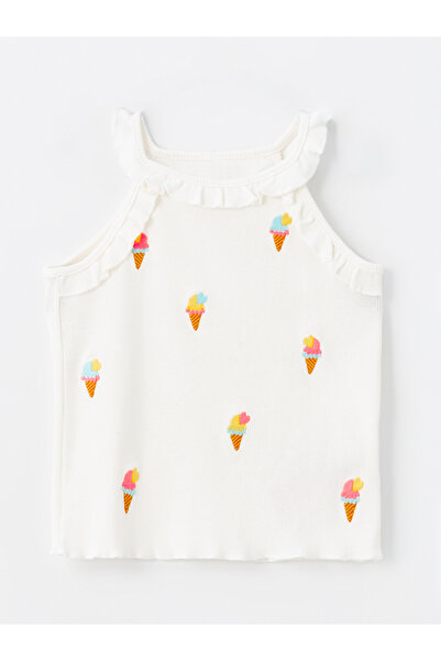 LC Waikiki Crew Neck Sleeveless Printed Baby Girl T-Shirt