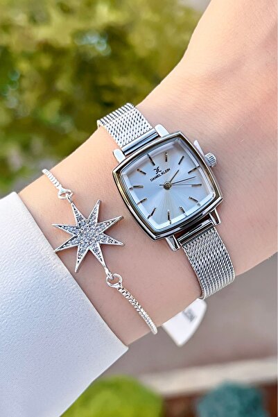 Daniel Klein Gri Renk Ayarlanabilir Kordonlu Kadın Kadın Kol Saati Ve Bilekli...