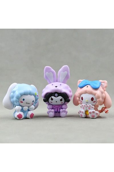 Meyra Accessories Sanrio Kawaii Kuromi and Cinnamorol My Melody 6-Piece Toy Set - Latest Quality