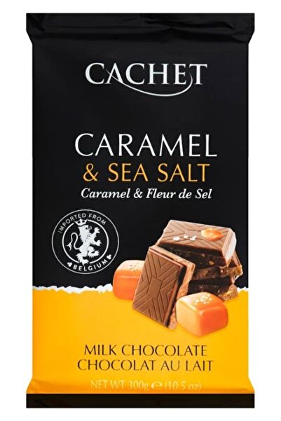 Cachet Sütlü Belçika Çikolatası %32 Karamelli ve Deniz Tuzlu Sütlü Çikolata B...