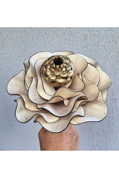 kutmen Cream Ortasi Golden Dry Flower Detail