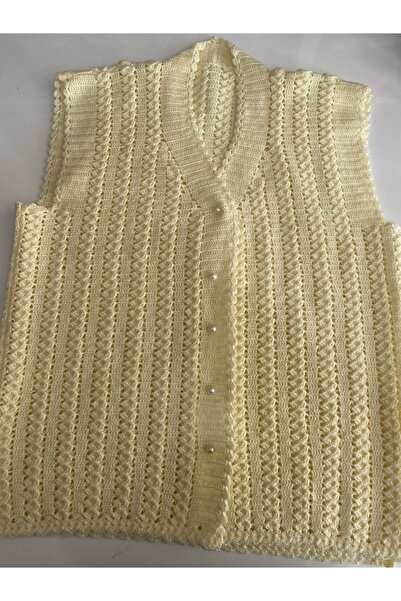 TrendYünEvi El Örgüsü Yelek M- L Beden