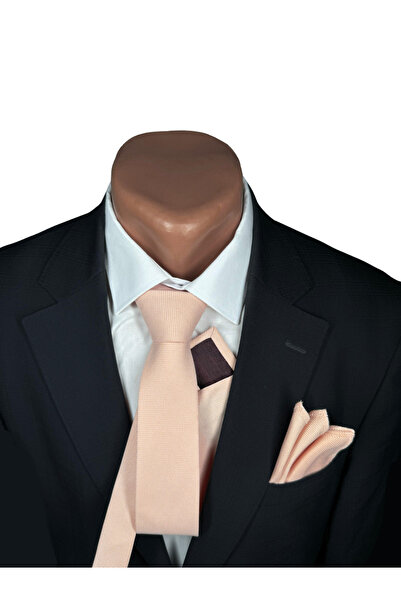 HARES Limited Edition Salmon Eyelet Hand Sewn Tie & Handkerchief