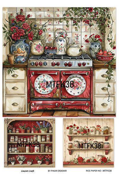 LİNEART Mutfak Serisi MTFK38 Pirinç Dekopaj 30*42 cm