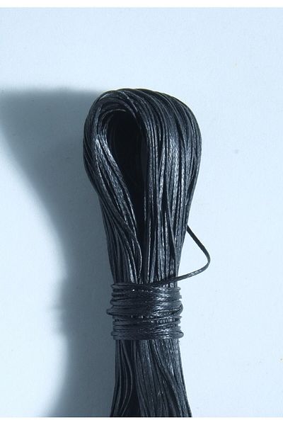 Eskişehir hobi sanat 20 Meters 1 Mm Waxed Black Rope Necklace - Rope Bracelet Design