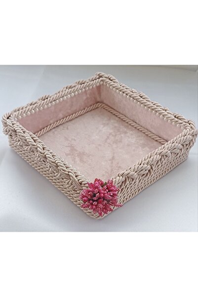 FNT Knitted Square Basket Napkin Holder Towel Holder Organizer Gift Bundle Ho...
