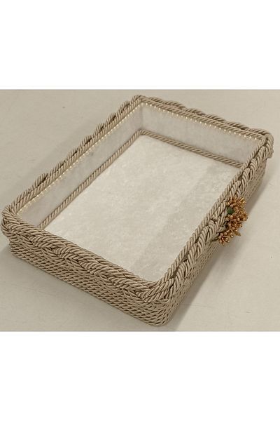 FNT Knitted Towel Holder Basket Box Organizer Gift Bundle Holder Dowry Holder
