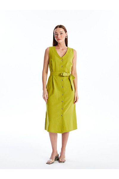 LC Waikiki Γυναικείο ίσιο φόρεμα V-Neck - LCW