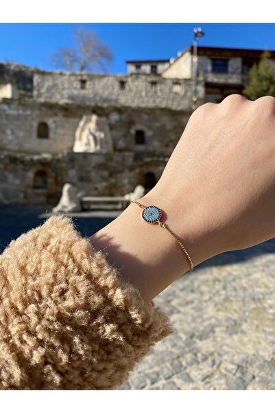 pisay takı & aksesuar Nazar Boncuklu Gold Bileklik