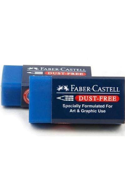 Faber Castell Faber-castell No:24 Medium Size Blue Exam Eraser 10 Pieces