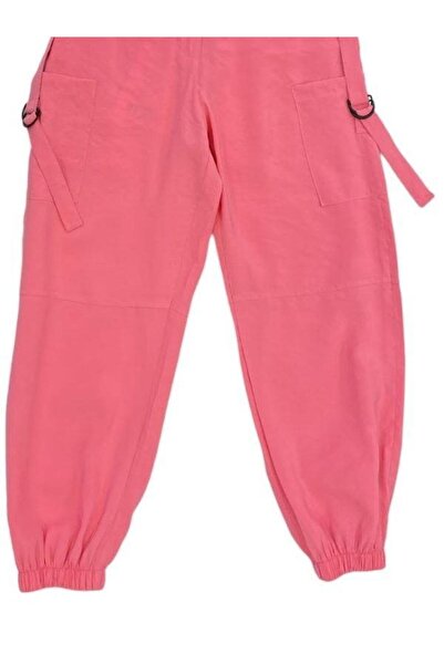 Çikoby Girl's Elastic Waist Woven Trousers