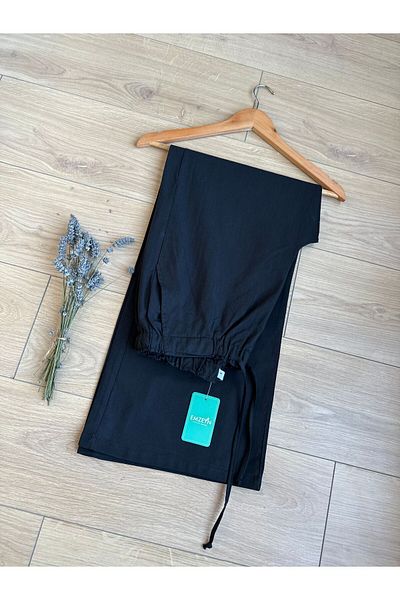 EMZEYN Women's Linen Pants with Pockets and Wide Legs