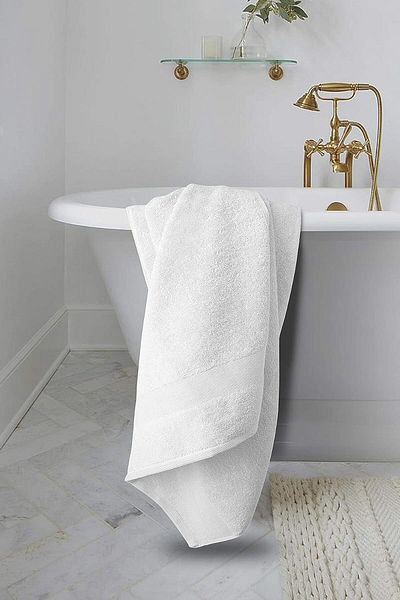 SB SizinBazar White 100% Cotton Bath Towel - Beach Towel 70*140 cm