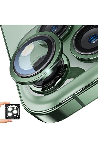 Evax [Safir] iPhone 13 Pro Max / 13 Pro Uyumlu Safir Kamera Lens Koruyucu Tak...