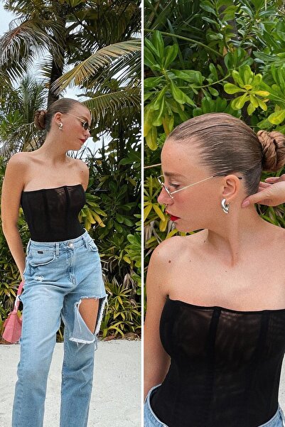 PSGT K52 U Şekli Tıknaz Büküm Halka Küpe | Kadın Gümüş Kaplama Bal Küpe | Tre...