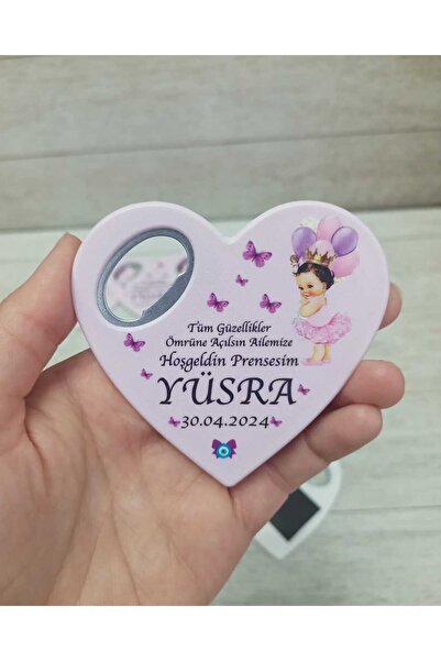 onuratasarlat 30 Adet Kalp Magnet Açacak Yeni Doğan, Doğum Günü, Sünnet, Nişa...