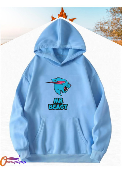 oneagılyazı MR BEAST ÇOCUK SWEATSHİRT HOODİE