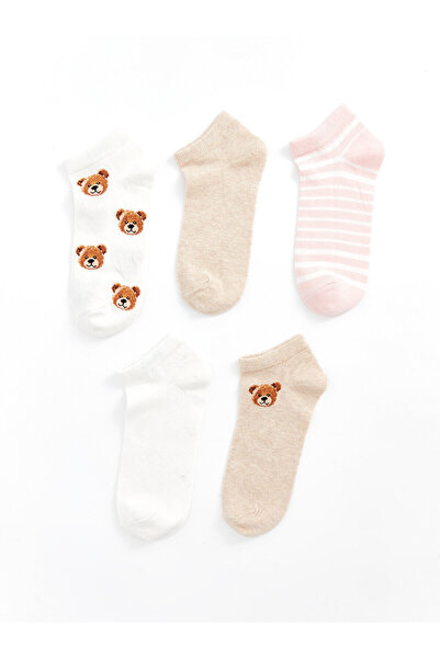 LC Waikiki Γυναικείες κάλτσες με μοτίβο LCW - Συσκευασία των 5