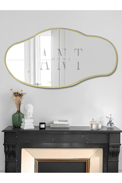 ant home Asimetrik 75X40  cm Konsol Aynası, Dresuar Aynası, Tuvalet Aynası, Holl Aynası, Banyo Aynası