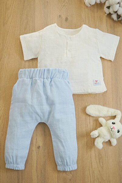 ipek atlas Baby Boy Girl and Child Muslin Fabric T-Shirt Set of Two