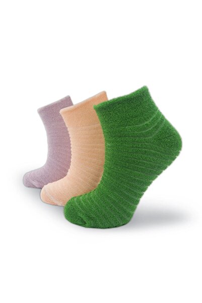 Black Arden Socks 3 Çift Yeşil Tonları Bölgesel Havlu Patik Çorap