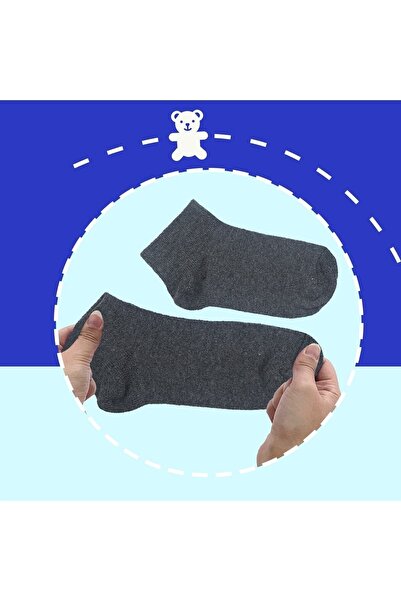 Black Arden Socks 6 Çift Gri Çocuk Patik Çorap