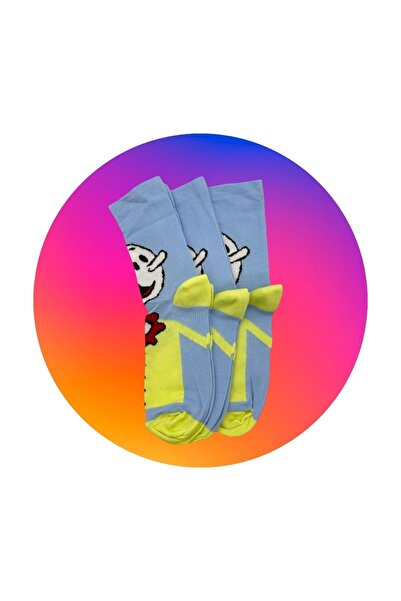 Black Arden Socks Kız Çocuk Renkli Safinaz Desenli Soket Çorap 1 Çift Pamuklu...