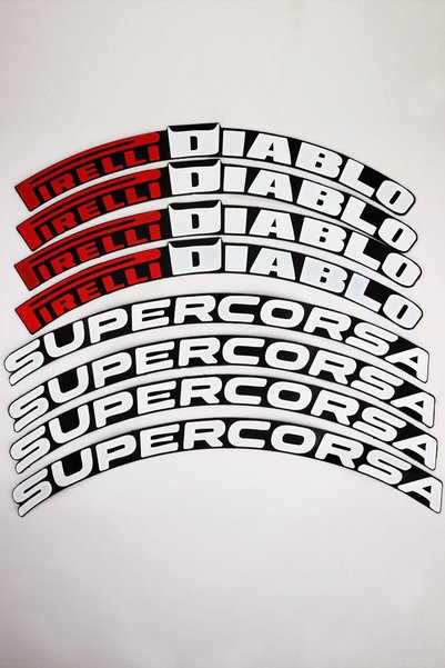 bombtire Pirelli Diablo Super Corsa Tire Lettering Original Product 1.9 cm ™   8 Pieces of Glue with 1 Year Warranty