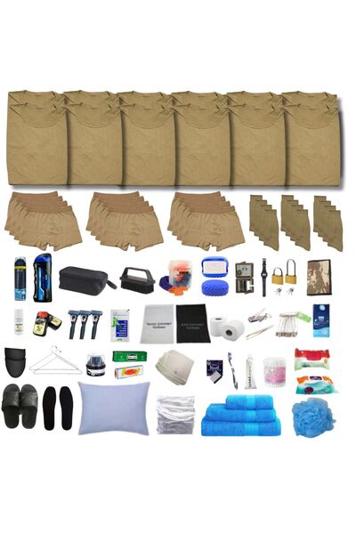 Mrc tactical 12'li Her Şey Dahil Bedelli Askerlik Seti - Haki Fanila, Boxer, ...