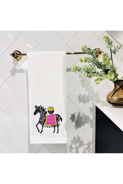 ge living Рушник для обличчя з візерунком зебри серії Safari - 1 штука