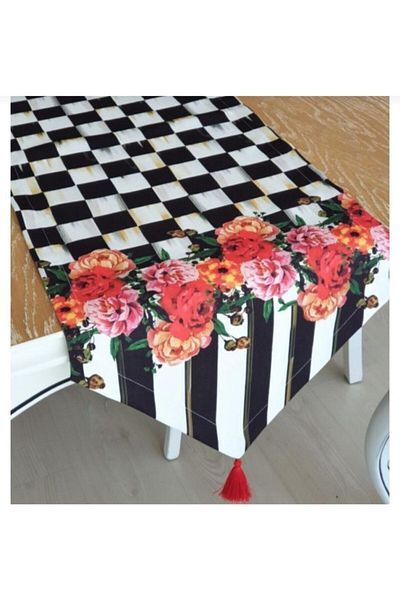 Else Home Collection Cheerboard Rose Runner