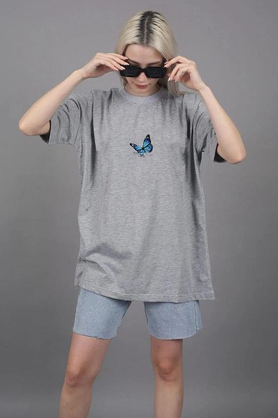 Modern Moda Μπλουζάκι Unisex Oversize με στάμπα πεταλούδας