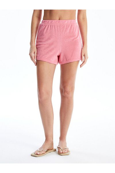 LC Waikiki LCW Damen Strandshorts – Gerader Schnitt mit elastischer Taille