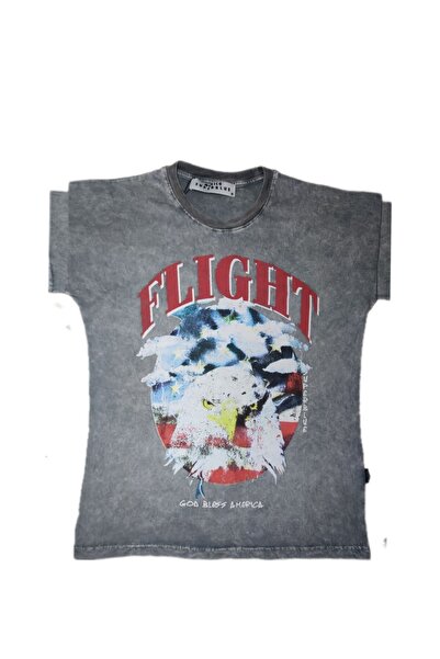 bysezerozer Wide Fit Comfortable Men's T-shirt Anthracite Gray Stonewed