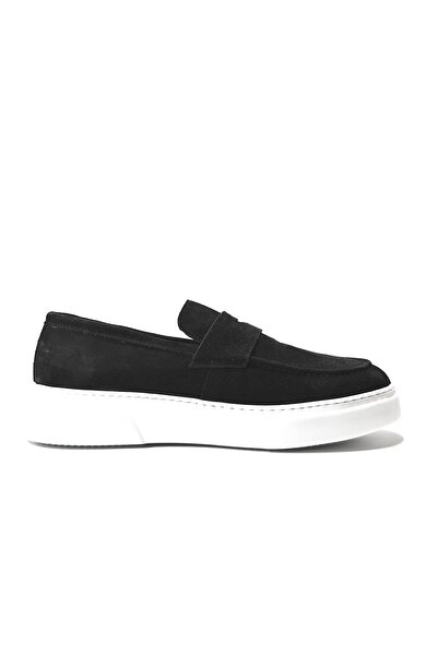 Onlo Ayakkabı MN.1093 - Pánská anatomická mokasína, černá pravá kůže Nubuk