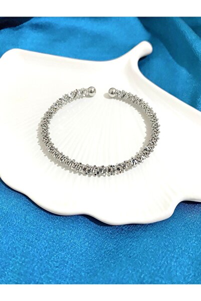 Felux Store Tırtıklı Kelepçe Çelik Bileklik