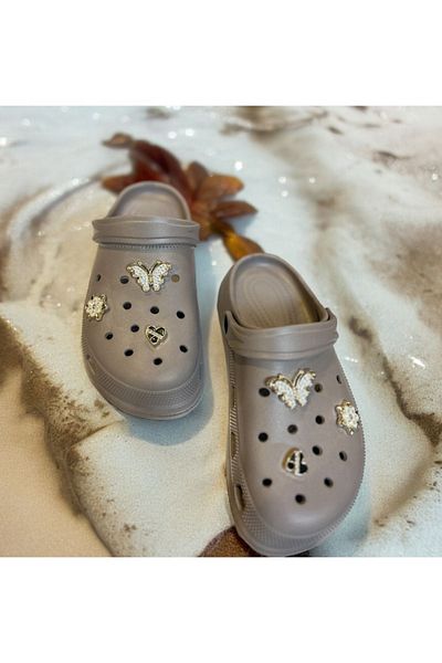Lion Eva Παιδικές Παντόφλες - Casual Design με Πέτρινη Λεπτομέρεια