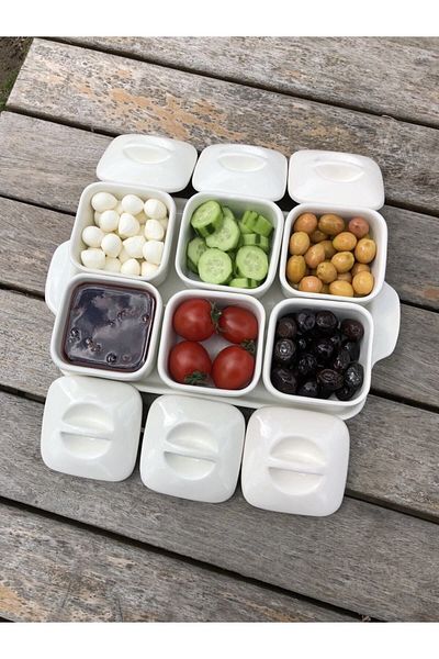 TarzzHome Breakfast Set with Lid, 6 Pieces